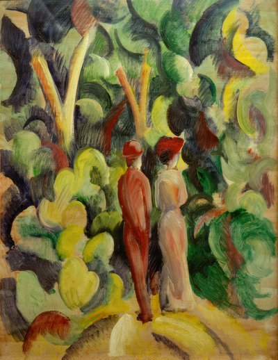 Couple sur le chemin forestier - August Macke